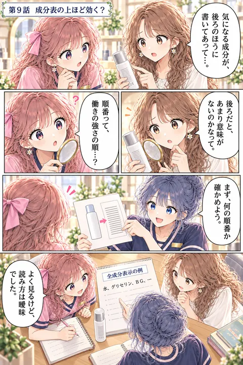 第9話 成分表の上ほど効く？