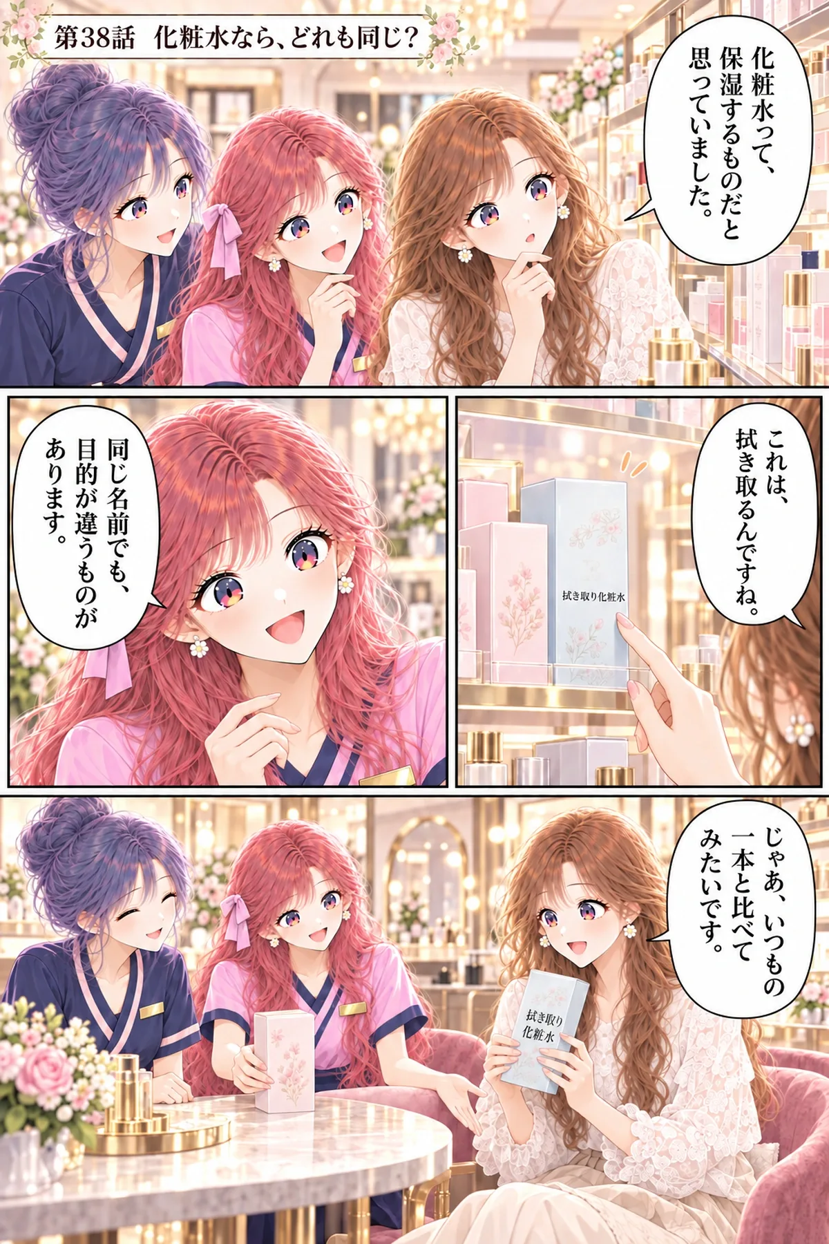 第38話 化粧水なら、どれも同じ？ 1ページ