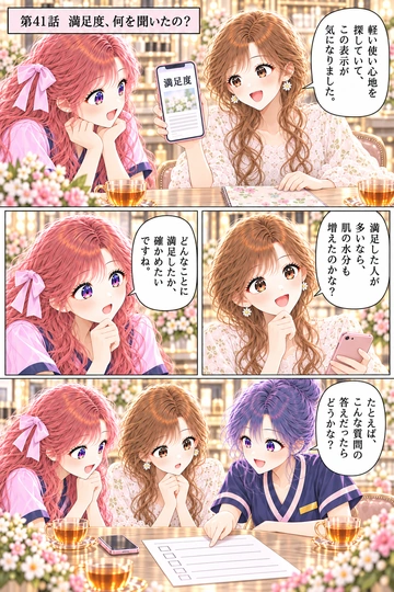 第41話 満足度、何を聞いたの？