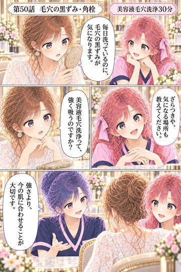 第50話 美容液毛穴洗浄の1ページ目
