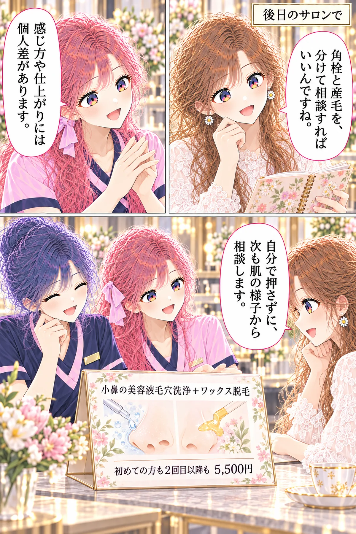 第52話 小鼻の美容液毛穴洗浄＋ワックス脱毛 5ページ