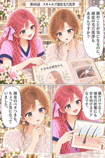 第66話 スキャルプ頭皮毛穴洗浄の1ページ目