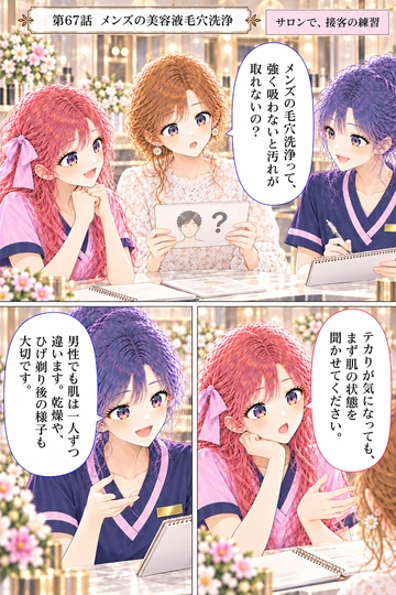 第67話 メンズ美容液毛穴洗浄の1ページ目